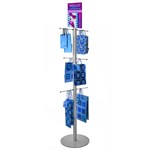 Carrier bag stand with 6 hangers and poster: 1.5m